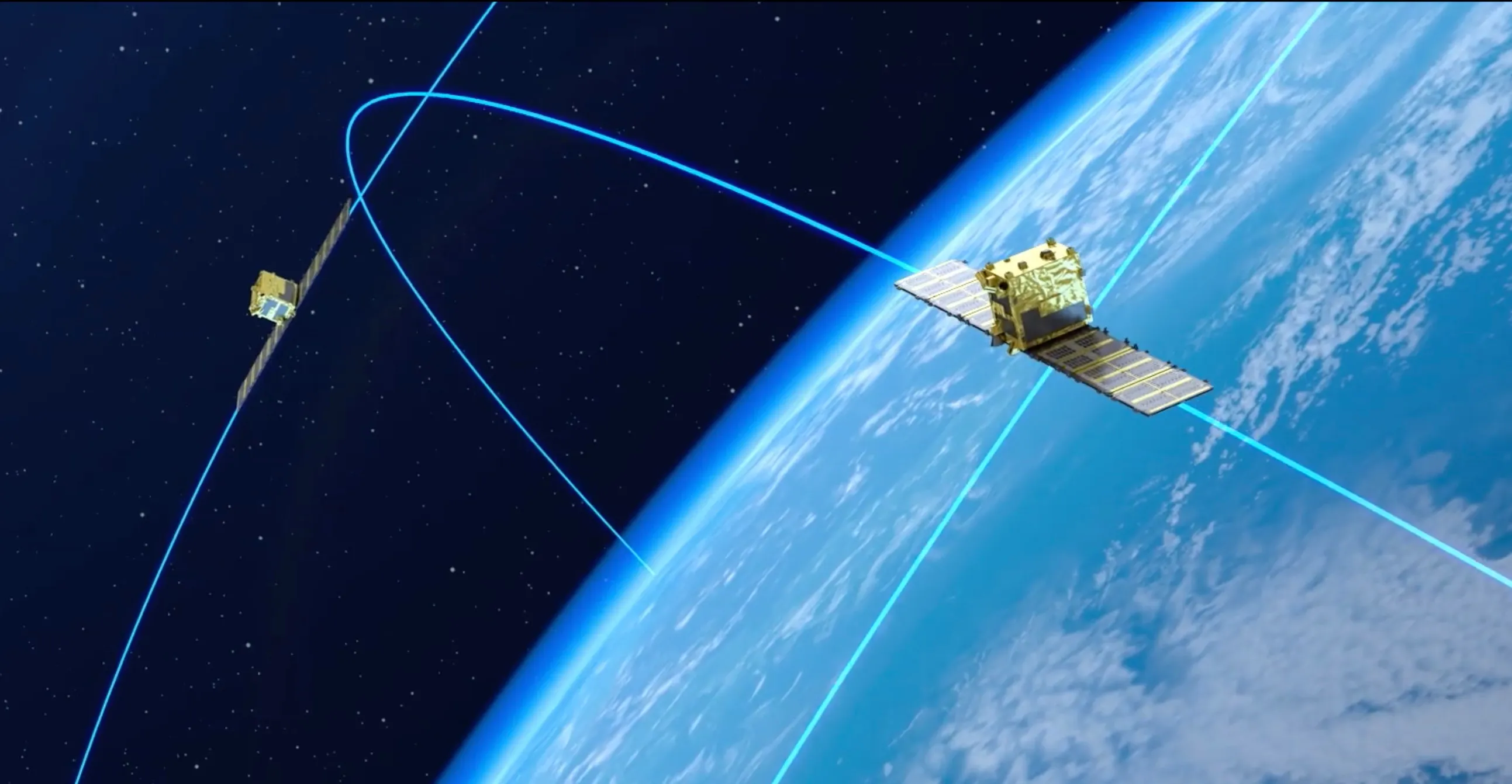 Cubesat orbiting the earth